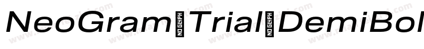 NeoGram Trial DemiBold Extended字体转换